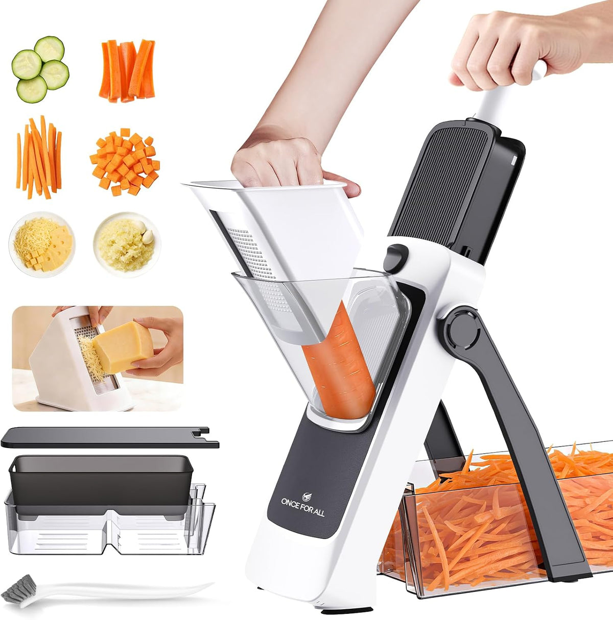 Upgrade Safe Mandoline Slicer Plus, Bigger Size, SkyBlue