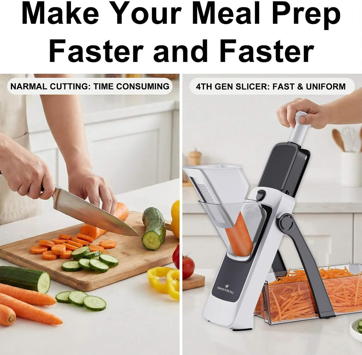 Upgrade Safe Mandoline Slicer Plus, Bigger Size, SkyBlue