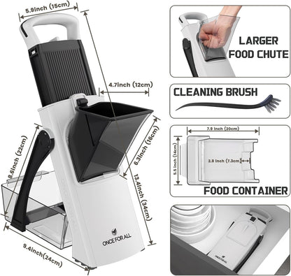 Upgrade Safe Mandoline Slicer Plus, Bigger Size, SkyBlue