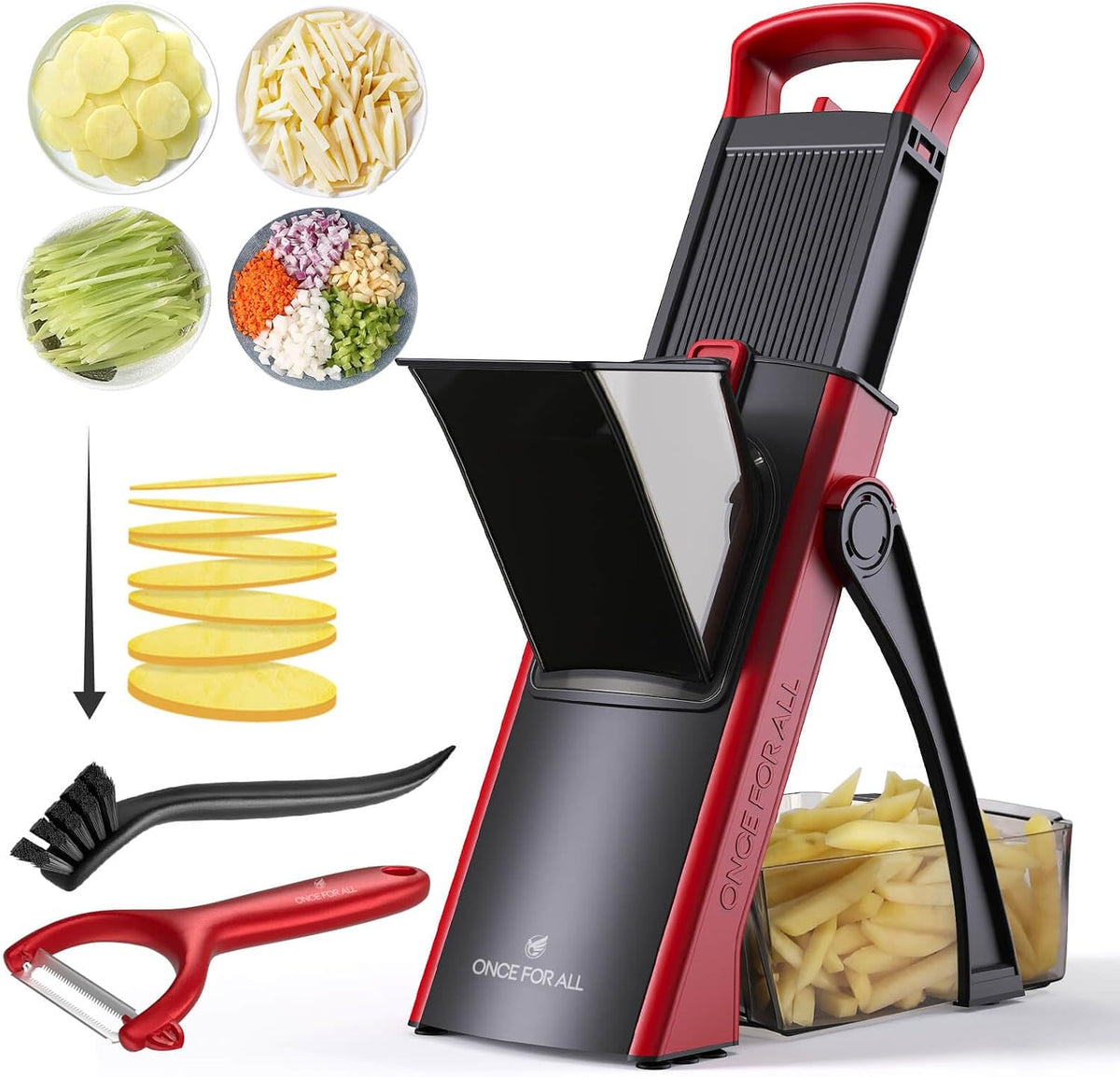 Upgrade Safe Mandoline Slicer Plus, Bigger Size, SkyBlue