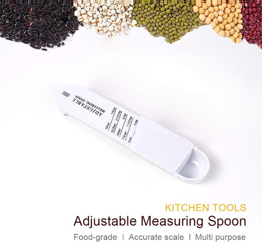 Adjustable Measuring Spoon with 5 Scales in One,1tsp, 1 1/2tsp, 2tsp, 2 1/2tsp, and 1 tbsp,Kitchen Measurements for Baking Cooking