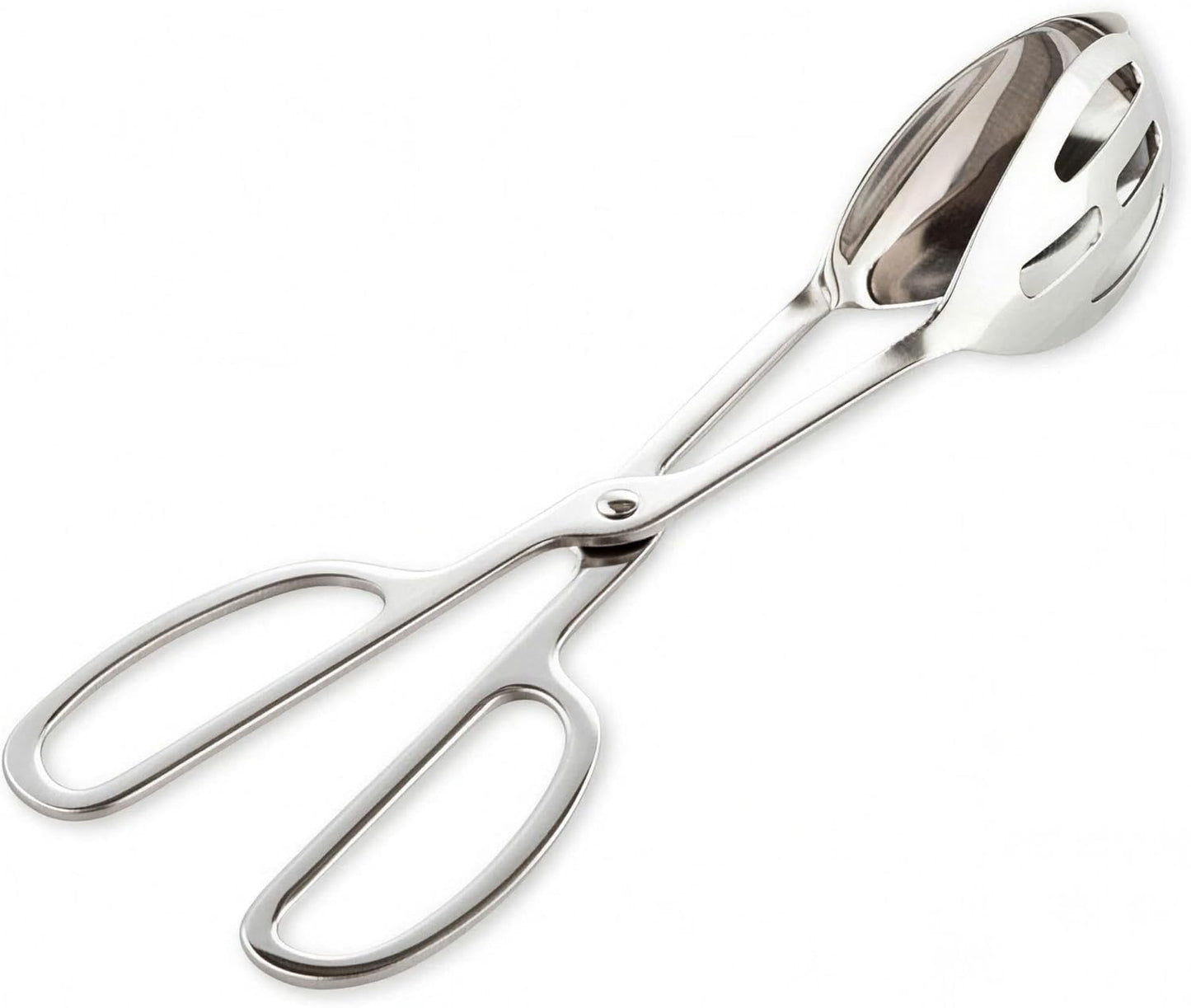 2-PACK Serving Tongs for Cooking Buffet Party Catering, Thickening Food Serving Cake Bread Kitchen Salad Tongs, Stainless Steel