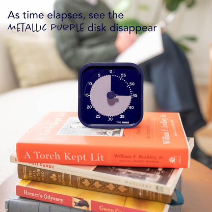 MOD Home - Metallic Series - Individual Sized 60 Minute Visual Countdown Timer for ADHD, Adults, Students, and Pomodoro with Silent Operation (Metallic Forest)