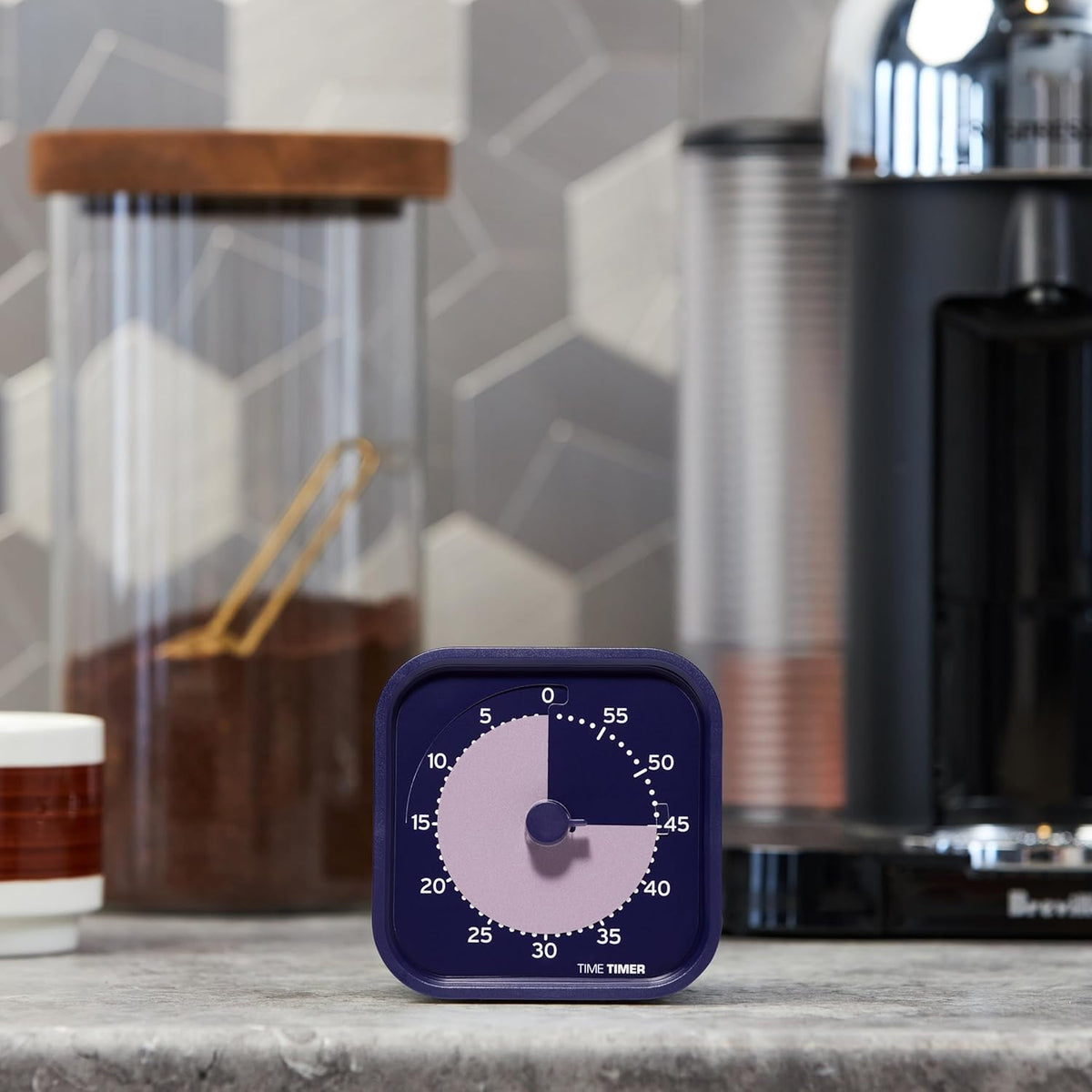 MOD Home - Metallic Series - Individual Sized 60 Minute Visual Countdown Timer for ADHD, Adults, Students, and Pomodoro with Silent Operation (Metallic Forest)
