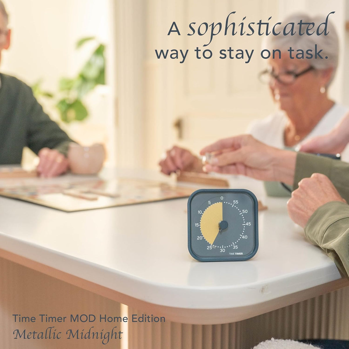 MOD Home - Metallic Series - Individual Sized 60 Minute Visual Countdown Timer for ADHD, Adults, Students, and Pomodoro with Silent Operation (Metallic Forest)