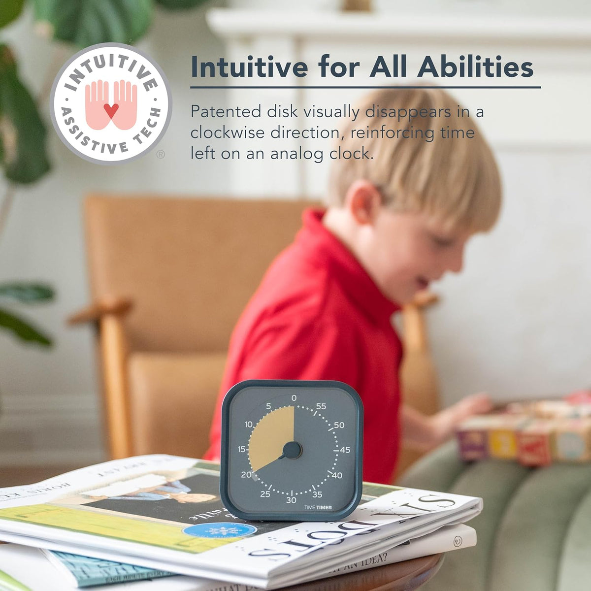 MOD Home - Metallic Series - Individual Sized 60 Minute Visual Countdown Timer for ADHD, Adults, Students, and Pomodoro with Silent Operation (Metallic Forest)