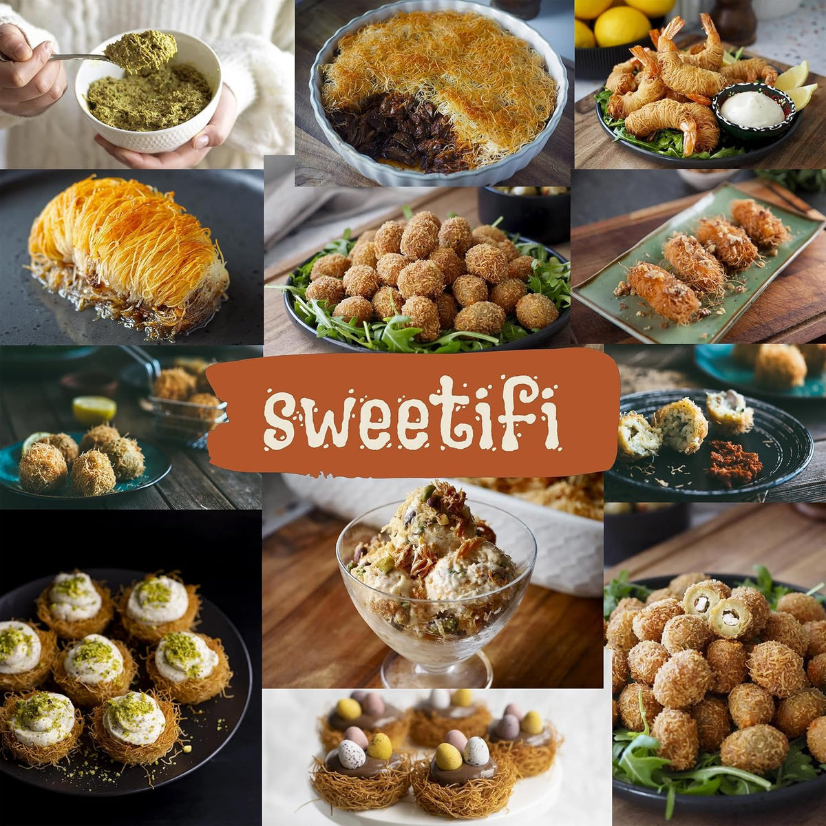Gluten-Free Kataifi Pastry, Dried & Chopped Shredded Phyllo Dough for Middle Eastern Desserts, Kunafa & Rolls, Crafted for Sweet & Savory Creations, 200gr/7Oz