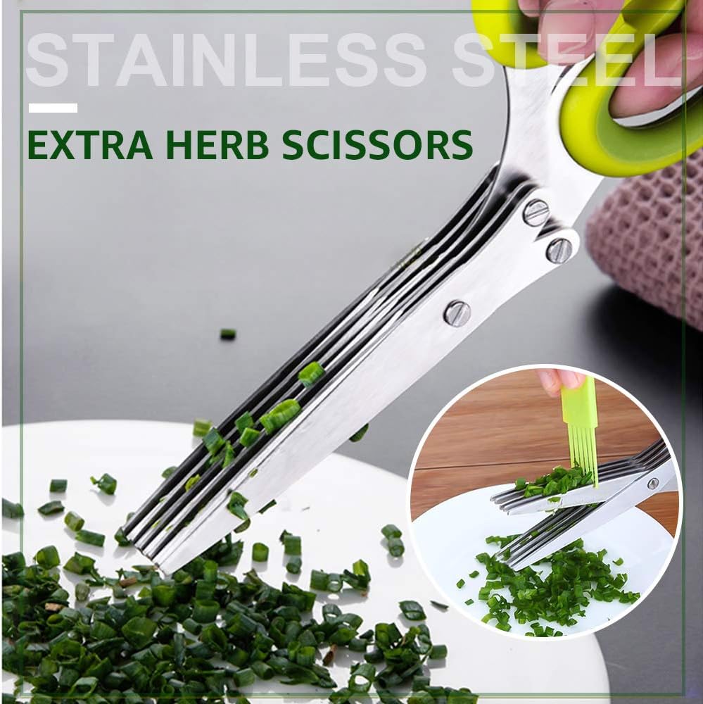 Kitchen Shears 2 Pack,Multi-Function Kitchen Scissors Heavy Duty Sharp 304 Stainless Steel, Apartment Kitchen Accessories Cooking Shears for Chicken,Meat,Fish,Poultry(Sliver)