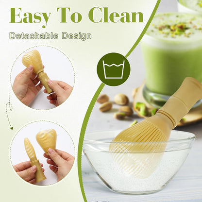 4 Pcs Matcha Whisk Set with Spoon and Sieve