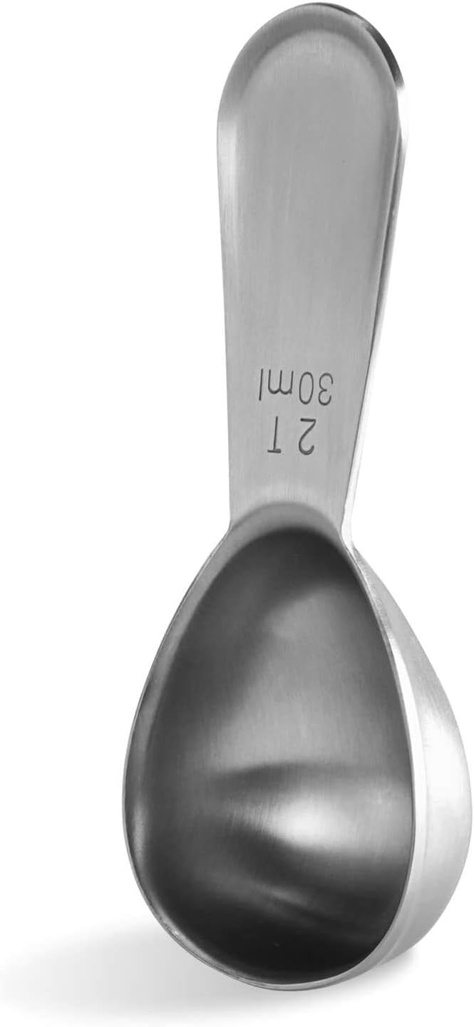18/8 Stainless Steel Coffee Scoop: 2 Tbsp Scoop Metal Measure Spoon | Stainless Steel Tablespoon Measuring Spoon, Tablespoon Coffee Spoons, Short Handle Tbsp Scooper for Ground Coffee Bean Powder