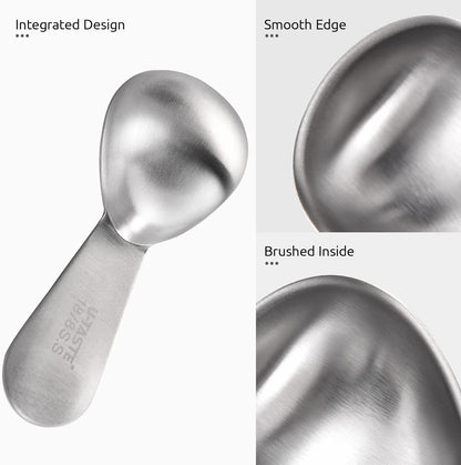 18/8 Stainless Steel Coffee Scoop: 2 Tbsp Scoop Metal Measure Spoon | Stainless Steel Tablespoon Measuring Spoon, Tablespoon Coffee Spoons, Short Handle Tbsp Scooper for Ground Coffee Bean Powder