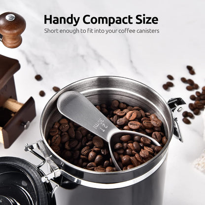 18/8 Stainless Steel Coffee Scoop: 2 Tbsp Scoop Metal Measure Spoon | Stainless Steel Tablespoon Measuring Spoon, Tablespoon Coffee Spoons, Short Handle Tbsp Scooper for Ground Coffee Bean Powder