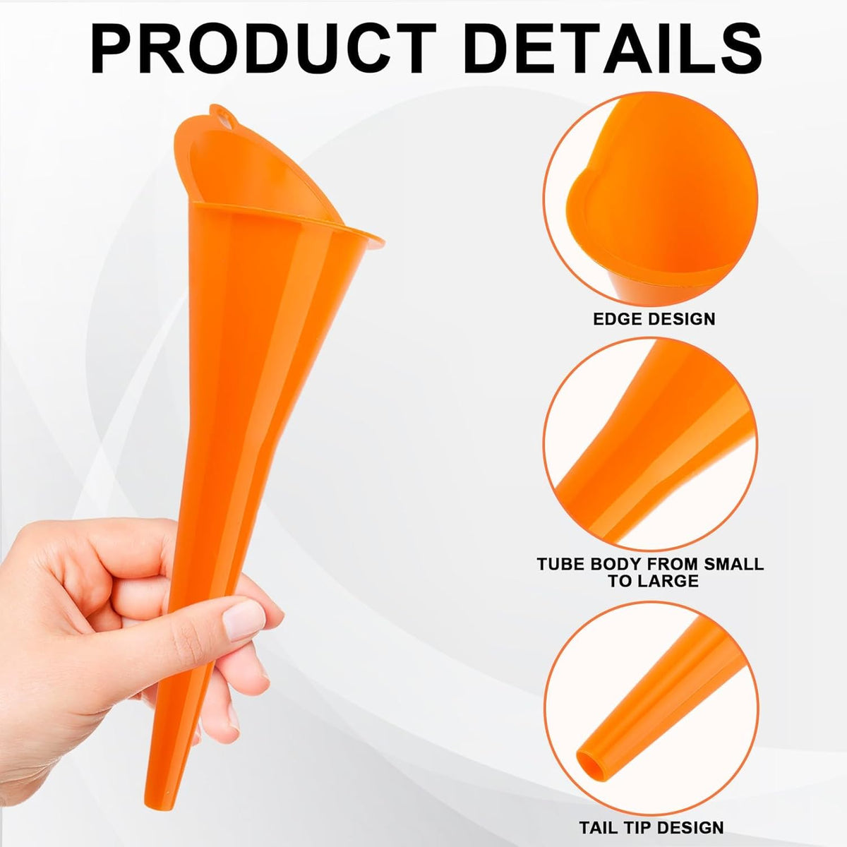 Long-Neck Oil Funnel for Automotive – Multi-Function Plastic Funnel for Oil, Gas & Lubricants – Universal Car Accessory (Blue (1-Pack))