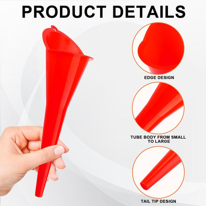 Long-Neck Oil Funnel for Automotive – Multi-Function Plastic Funnel for Oil, Gas & Lubricants – Universal Car Accessory (Blue (1-Pack))