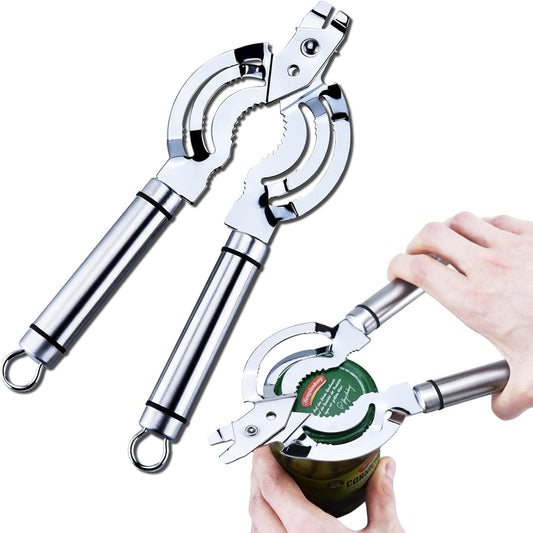 Jar Opener for Seniors with Arthritis& Weak Hands | Stainless Steel, Adjustable, Bottle Lid Opener, Effortlessly, Easy Twist