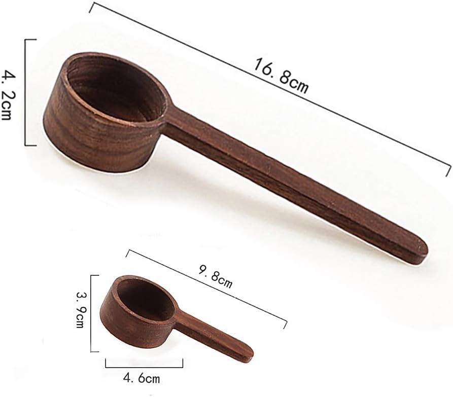 Wooden Scoops for Canisters, Coffee Scoop,Korean Style 6.61 inch Wooden Coffee Ground Spoon, Measuring for Ground Beans or tea, Soup Cooking Mixing Stirrer Kitchen Tools Utensils