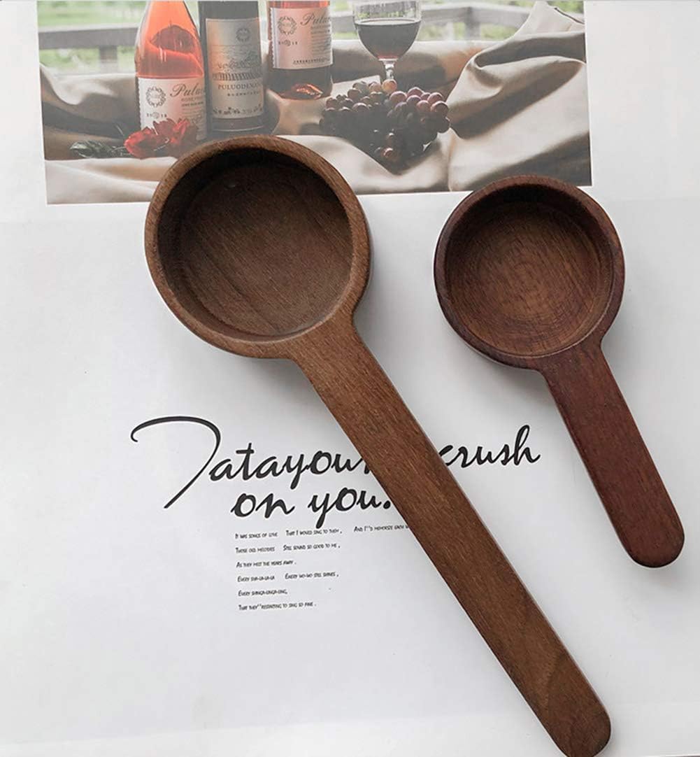 Wooden Scoops for Canisters, Coffee Scoop,Korean Style 6.61 inch Wooden Coffee Ground Spoon, Measuring for Ground Beans or tea, Soup Cooking Mixing Stirrer Kitchen Tools Utensils