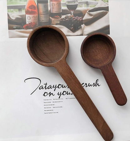 Wooden Scoops for Canisters, Coffee Scoop,Korean Style 6.61 inch Wooden Coffee Ground Spoon, Measuring for Ground Beans or tea, Soup Cooking Mixing Stirrer Kitchen Tools Utensils