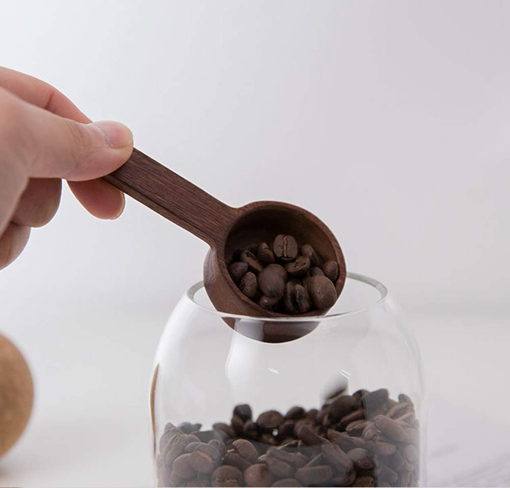 Wooden Scoops for Canisters, Coffee Scoop,Korean Style 6.61 inch Wooden Coffee Ground Spoon, Measuring for Ground Beans or tea, Soup Cooking Mixing Stirrer Kitchen Tools Utensils