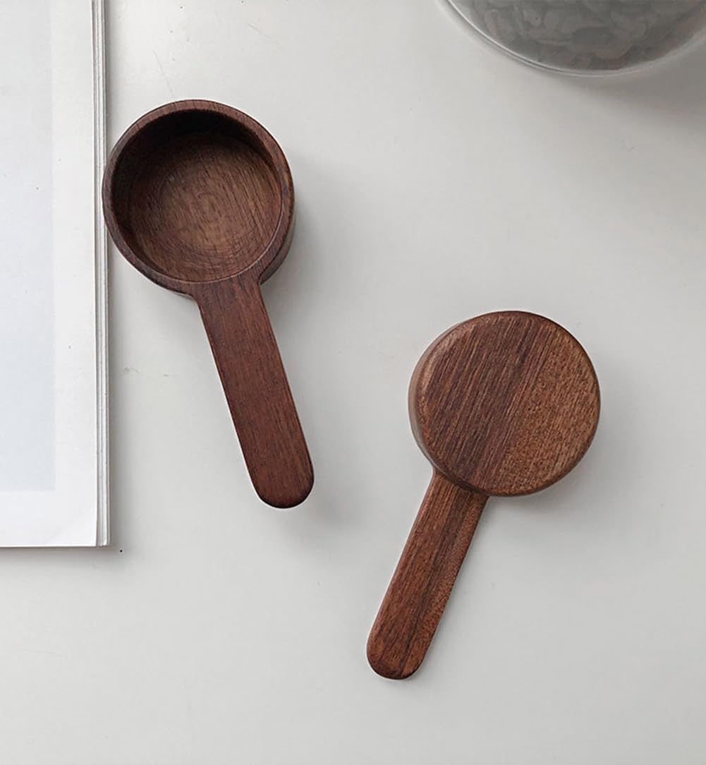 Wooden Scoops for Canisters, Coffee Scoop,Korean Style 6.61 inch Wooden Coffee Ground Spoon, Measuring for Ground Beans or tea, Soup Cooking Mixing Stirrer Kitchen Tools Utensils