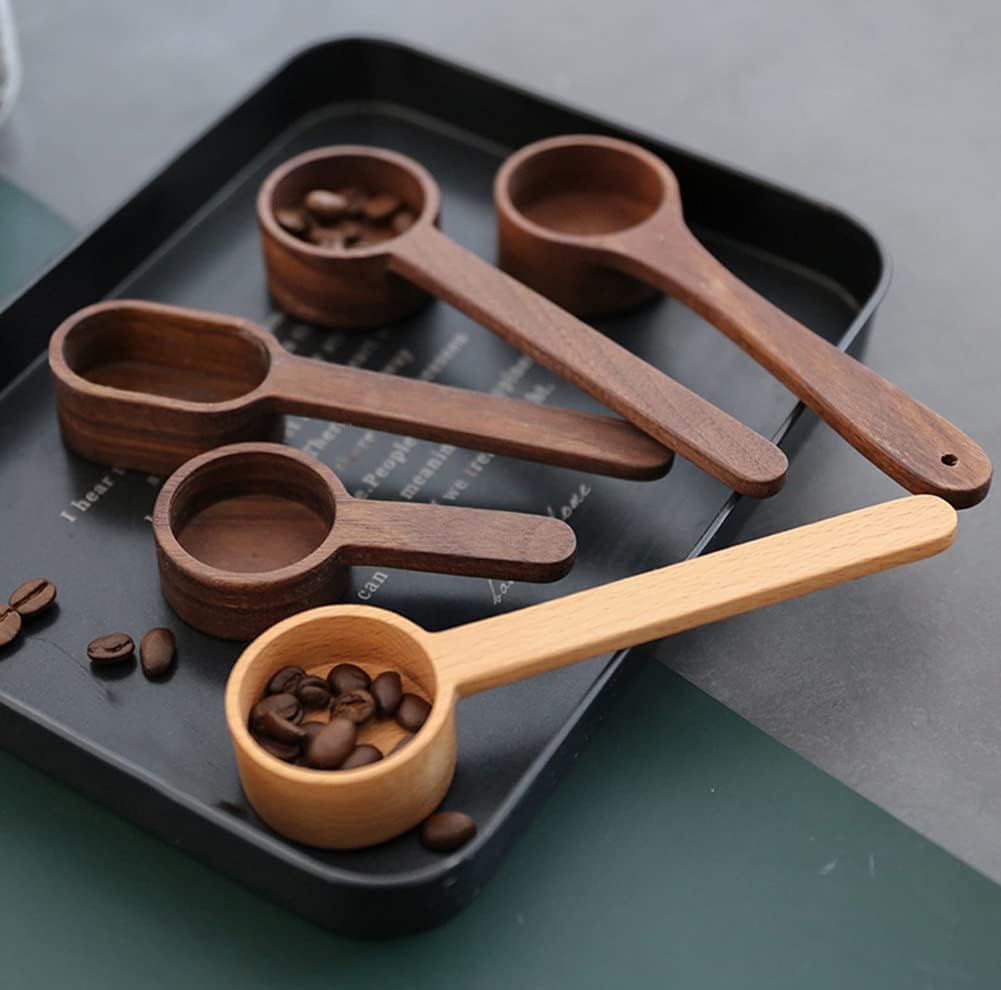 Wooden Scoops for Canisters, Coffee Scoop,Korean Style 6.61 inch Wooden Coffee Ground Spoon, Measuring for Ground Beans or tea, Soup Cooking Mixing Stirrer Kitchen Tools Utensils