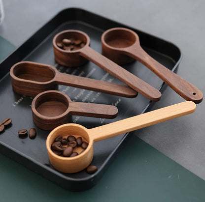 Wooden Scoops for Canisters, Coffee Scoop,Korean Style 6.61 inch Wooden Coffee Ground Spoon, Measuring for Ground Beans or tea, Soup Cooking Mixing Stirrer Kitchen Tools Utensils