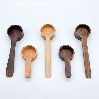 Wooden Scoops for Canisters, Coffee Scoop,Korean Style 6.61 inch Wooden Coffee Ground Spoon, Measuring for Ground Beans or tea, Soup Cooking Mixing Stirrer Kitchen Tools Utensils