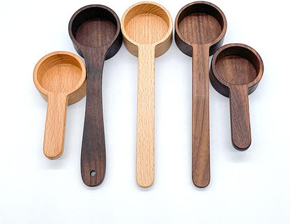 Wooden Scoops for Canisters, Coffee Scoop,Korean Style 6.61 inch Wooden Coffee Ground Spoon, Measuring for Ground Beans or tea, Soup Cooking Mixing Stirrer Kitchen Tools Utensils