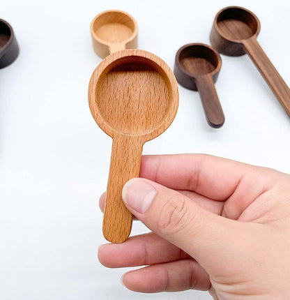 Wooden Scoops for Canisters, Coffee Scoop,Korean Style 6.61 inch Wooden Coffee Ground Spoon, Measuring for Ground Beans or tea, Soup Cooking Mixing Stirrer Kitchen Tools Utensils