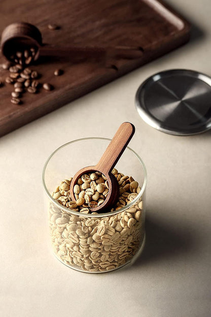 Wooden Scoops for Canisters, Coffee Scoop,Korean Style 6.61 inch Wooden Coffee Ground Spoon, Measuring for Ground Beans or tea, Soup Cooking Mixing Stirrer Kitchen Tools Utensils