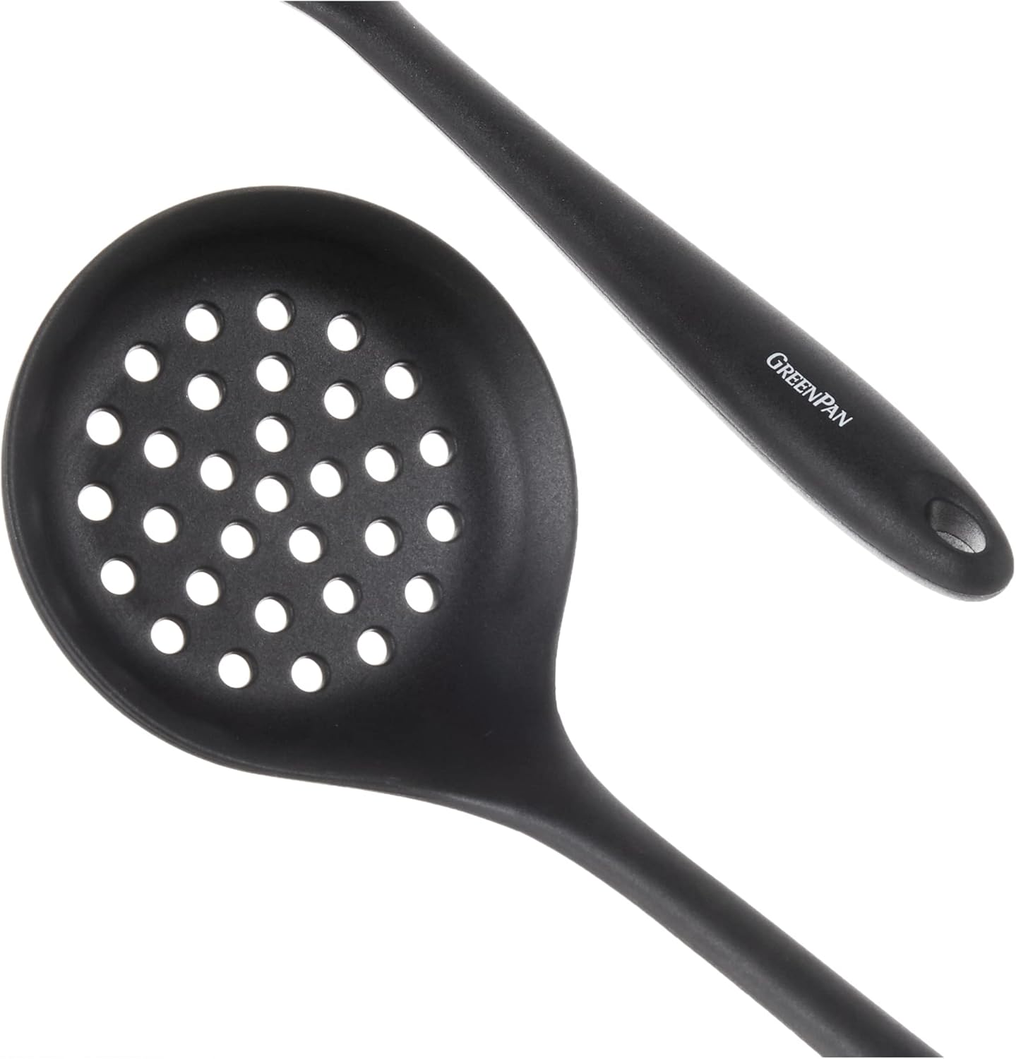 5 Piece Cooking Utensil Set, Flexible Nonstick Silicone, Stain-Free, Tongs, Turner, Spatula, Skimmer, and Slotted Spoon, Black