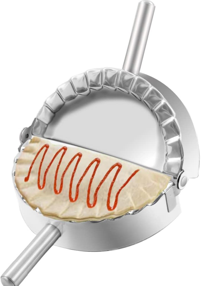 6" Extra Large Empanada Maker Press, 2-in-1 Dough Cutter & Pie Mold | 6-inch Professional Dumpling Maker Mold for Authentic Empanadas, Pierogi, Ravioli, and Mini Pies. Heavy Duty Kitchen Tool.