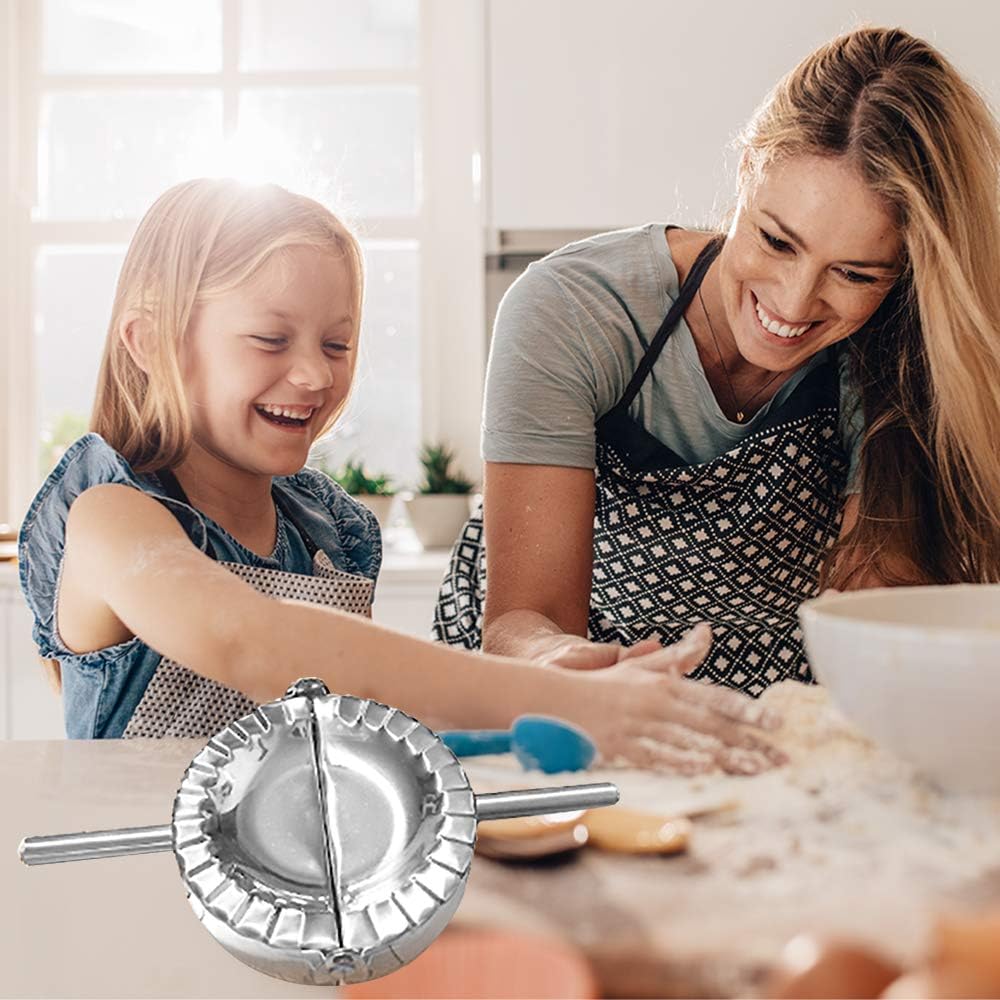 6" Extra Large Empanada Maker Press, 2-in-1 Dough Cutter & Pie Mold | 6-inch Professional Dumpling Maker Mold for Authentic Empanadas, Pierogi, Ravioli, and Mini Pies. Heavy Duty Kitchen Tool.