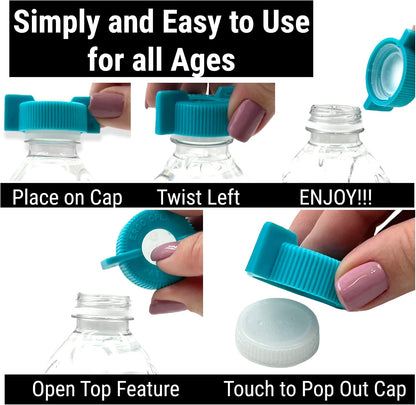 3-Pack WATER BOTTLE Opener | Arthritis Sufferers Elderly Seniors Weak Hands | Easy Twist-Off Plastic Bottle Opening Tool Travel On-Go | Carpal Tunnel | MADE in USA