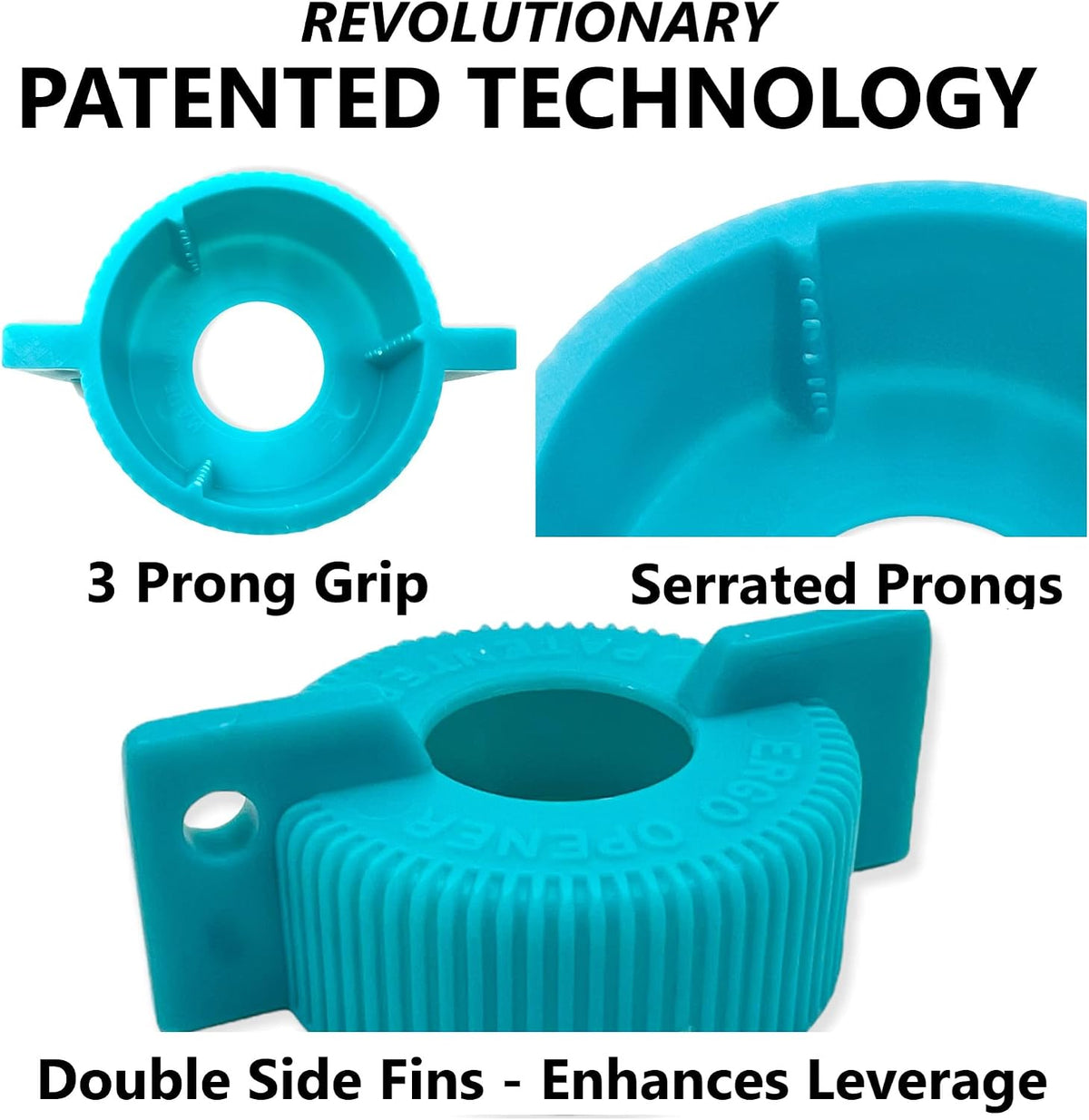 3-Pack WATER BOTTLE Opener | Arthritis Sufferers Elderly Seniors Weak Hands | Easy Twist-Off Plastic Bottle Opening Tool Travel On-Go | Carpal Tunnel | MADE in USA