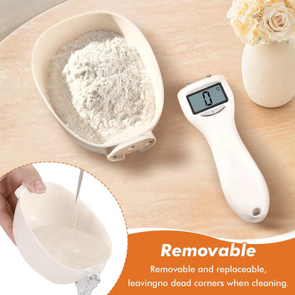 2pcs Digital Measuring Spoon, Digital Food Measuring Scoop Scale,Adjustable Measuring Spoon,Electronic Kitchen Measuring Spoon Scale for Cooking Baking、Kitchen Gadgets,Pet Dog Cat Food