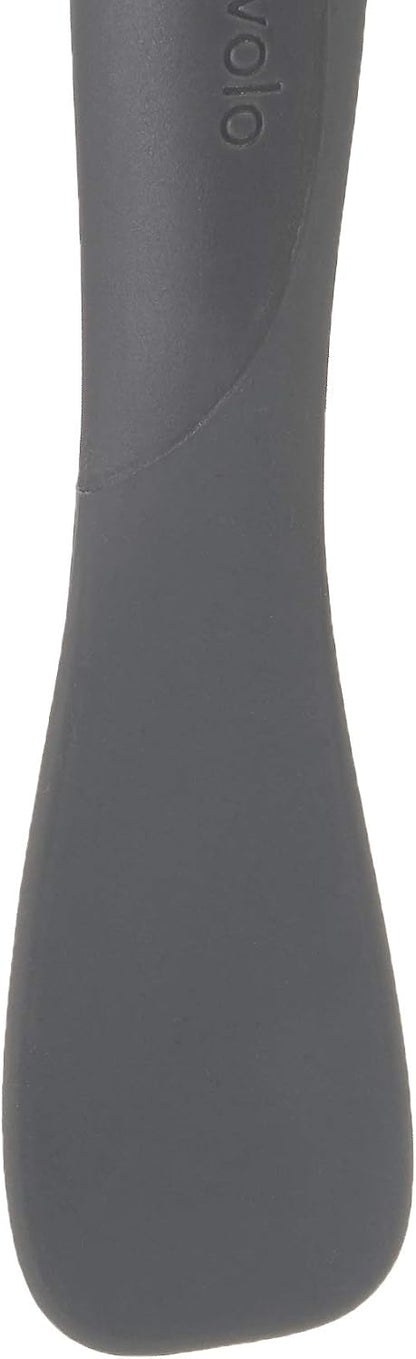 Flex Core Mini Silicone Spatula Set for Kitchen Prep and Baking, Silicone Kitchen Utensils Set with Spatula Spoonula & Scoop Tools, BPA Free Heat Resistant Silicone Cooking Set, Charcoal Gray