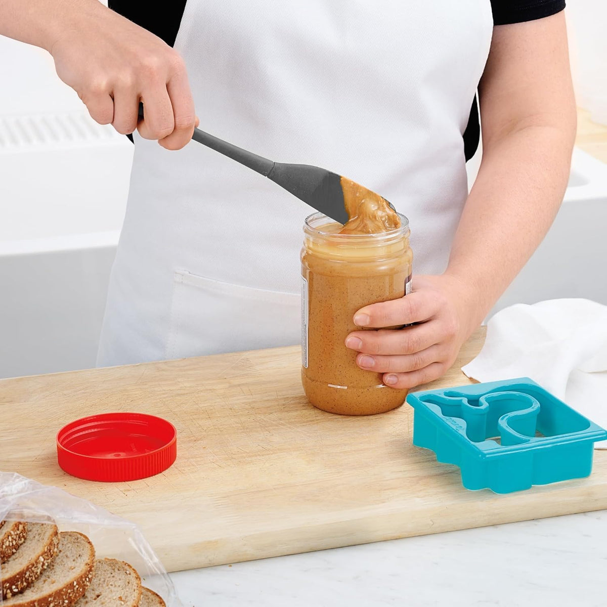 Flex Core Mini Silicone Spatula Set for Kitchen Prep and Baking, Silicone Kitchen Utensils Set with Spatula Spoonula & Scoop Tools, BPA Free Heat Resistant Silicone Cooking Set, Charcoal Gray