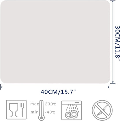2 Pack Silicone Crafting Mats, 15.7" x 11.8" Silicone Mat for Crafts, Large Heat Resistant Sheet for Jewelry Casting, Epoxy Resin, Painting, Counter Table Protector, Placemat, Nonstick, Black