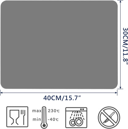 2 Pack Silicone Crafting Mats, 15.7" x 11.8" Silicone Mat for Crafts, Large Heat Resistant Sheet for Jewelry Casting, Epoxy Resin, Painting, Counter Table Protector, Placemat, Nonstick, Black