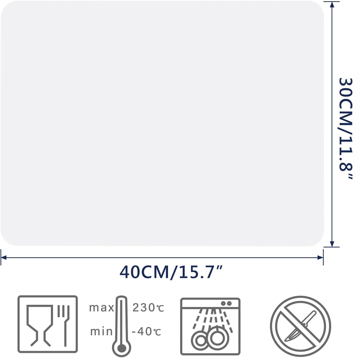 2 Pack Silicone Crafting Mats, 15.7" x 11.8" Silicone Mat for Crafts, Large Heat Resistant Sheet for Jewelry Casting, Epoxy Resin, Painting, Counter Table Protector, Placemat, Nonstick, Black