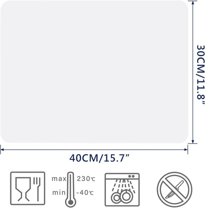 2 Pack Silicone Crafting Mats, 15.7" x 11.8" Silicone Mat for Crafts, Large Heat Resistant Sheet for Jewelry Casting, Epoxy Resin, Painting, Counter Table Protector, Placemat, Nonstick, Black