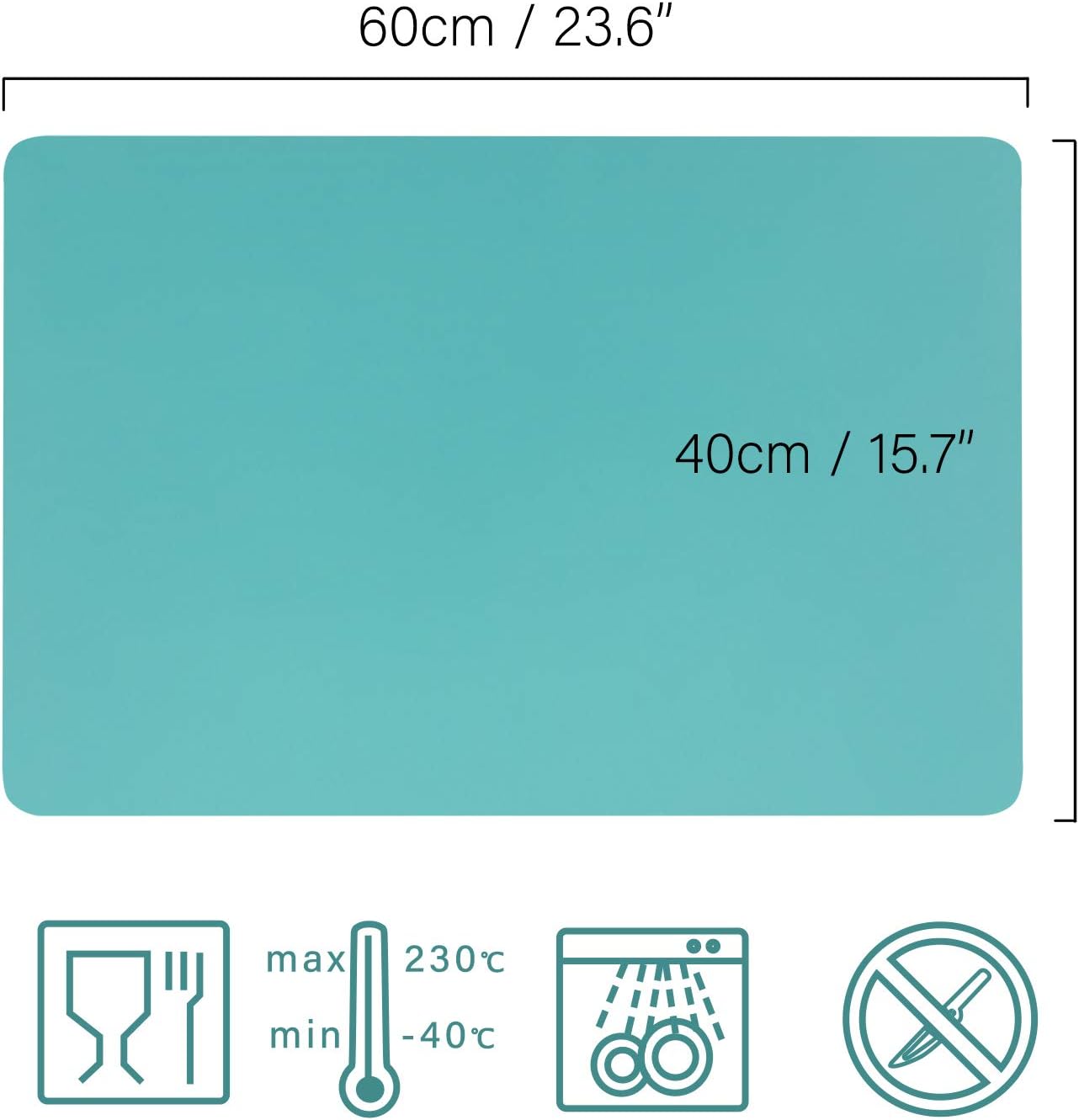 2 Pack Silicone Crafting Mats, 15.7" x 11.8" Silicone Mat for Crafts, Large Heat Resistant Sheet for Jewelry Casting, Epoxy Resin, Painting, Counter Table Protector, Placemat, Nonstick, Black