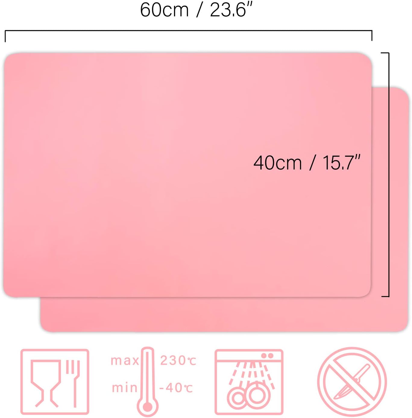 2 Pack Silicone Crafting Mats, 15.7" x 11.8" Silicone Mat for Crafts, Large Heat Resistant Sheet for Jewelry Casting, Epoxy Resin, Painting, Counter Table Protector, Placemat, Nonstick, Black
