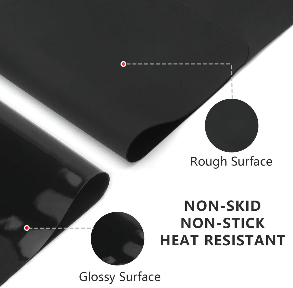 2 Pack Silicone Crafting Mats, 15.7" x 11.8" Silicone Mat for Crafts, Large Heat Resistant Sheet for Jewelry Casting, Epoxy Resin, Painting, Counter Table Protector, Placemat, Nonstick, Black