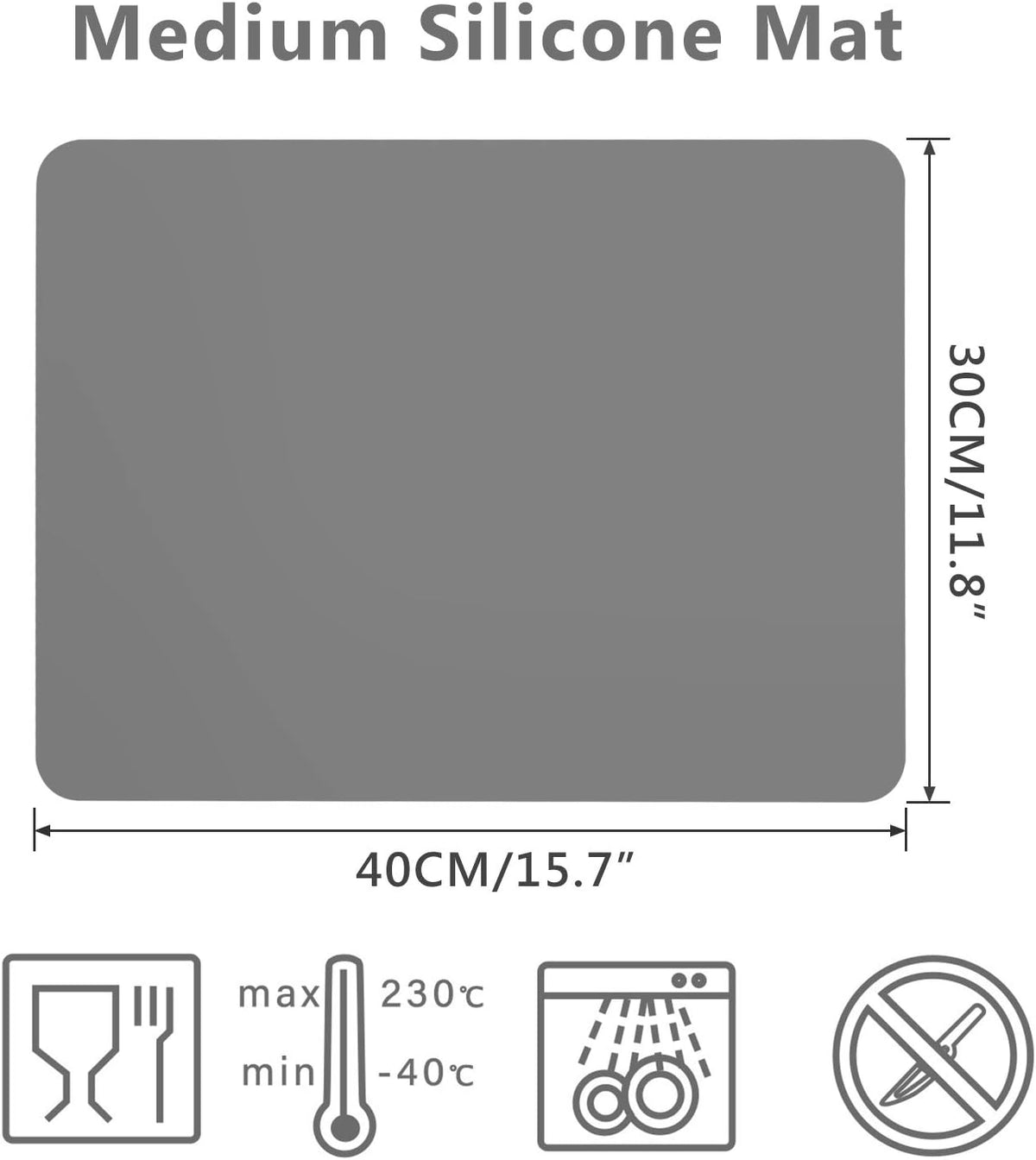 2 Pack Silicone Crafting Mats, 15.7" x 11.8" Silicone Mat for Crafts, Large Heat Resistant Sheet for Jewelry Casting, Epoxy Resin, Painting, Counter Table Protector, Placemat, Nonstick, Black
