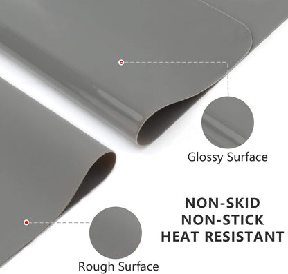 2 Pack Silicone Crafting Mats, 15.7" x 11.8" Silicone Mat for Crafts, Large Heat Resistant Sheet for Jewelry Casting, Epoxy Resin, Painting, Counter Table Protector, Placemat, Nonstick, Black