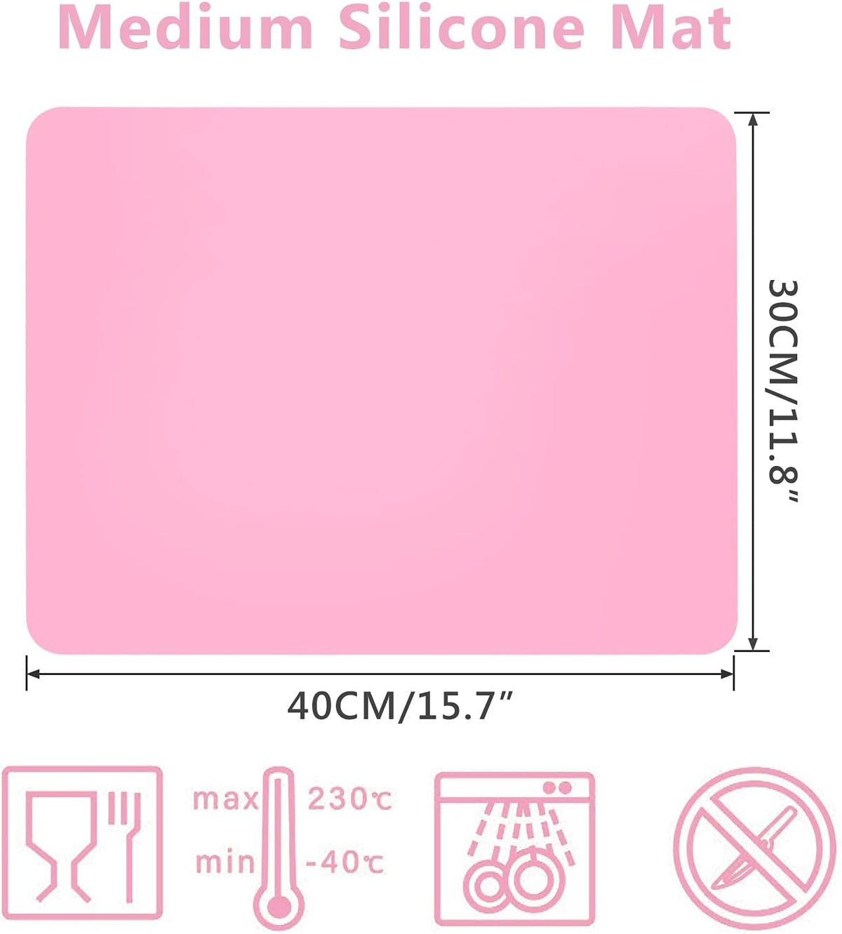 2 Pack Silicone Crafting Mats, 15.7" x 11.8" Silicone Mat for Crafts, Large Heat Resistant Sheet for Jewelry Casting, Epoxy Resin, Painting, Counter Table Protector, Placemat, Nonstick, Black