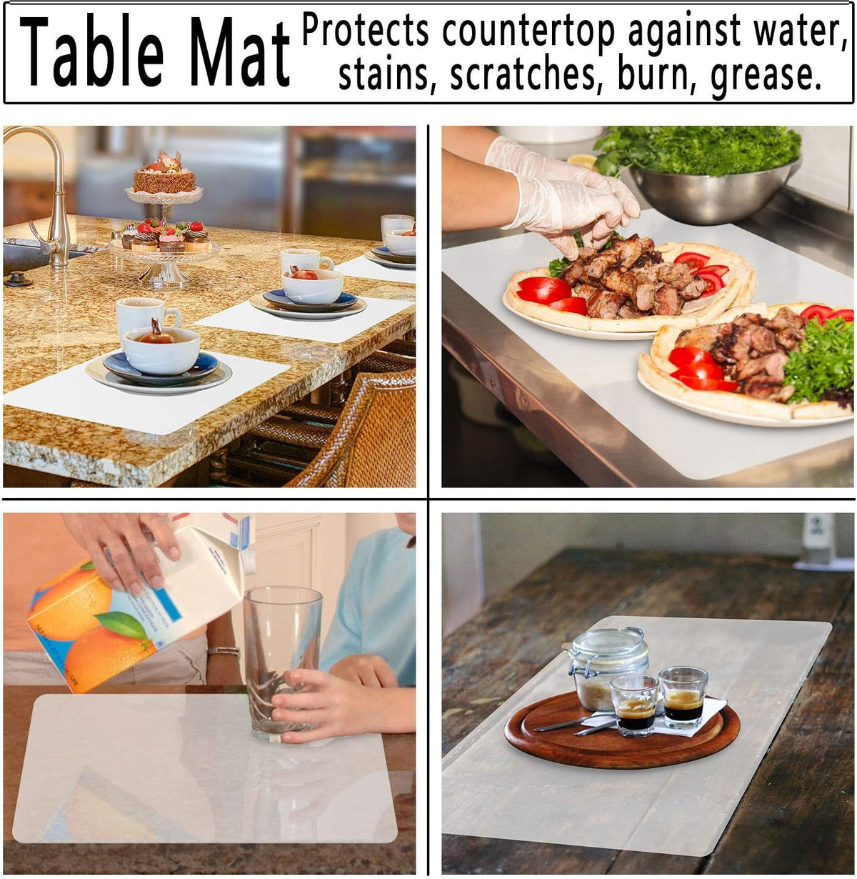 2 Pack Silicone Crafting Mats, 15.7" x 11.8" Silicone Mat for Crafts, Large Heat Resistant Sheet for Jewelry Casting, Epoxy Resin, Painting, Counter Table Protector, Placemat, Nonstick, Black
