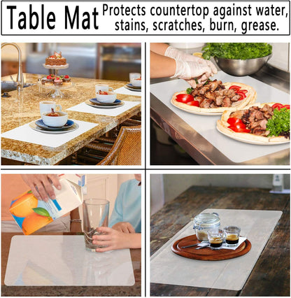 2 Pack Silicone Crafting Mats, 15.7" x 11.8" Silicone Mat for Crafts, Large Heat Resistant Sheet for Jewelry Casting, Epoxy Resin, Painting, Counter Table Protector, Placemat, Nonstick, Black